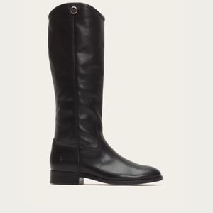 FRYE MELISSA BUTTON  BLACK LEATHER PULL ON BOOT 9